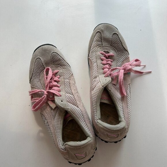 Y2K coquette Pink and grey Puma trainers/sneakers They are early 2000’s  Conditi - Picture 5 of 7